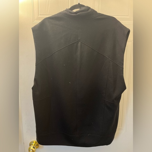 HELMUT LANG Sonar Wool Dropped Shoulder Vest in Black - Picture 13 of 16